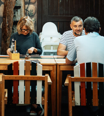 group meeting at a table