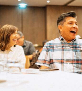 group laughing together